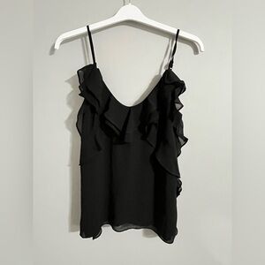 Rachel Zoe Black Ruffle Camisole